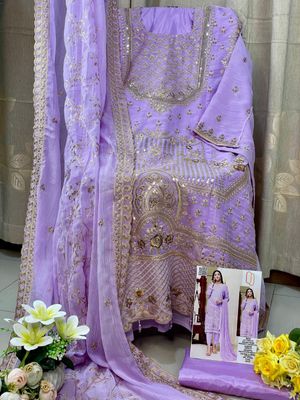 Semi –Embroidery & Sequence Work Party dress_img_10