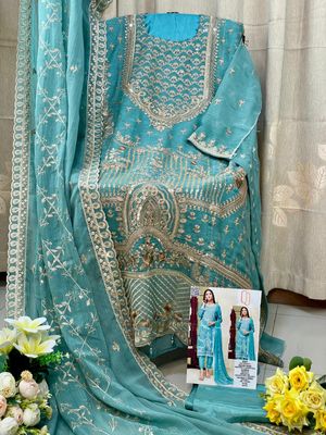 Semi –Embroidery & Sequence Work Party dress_img_11