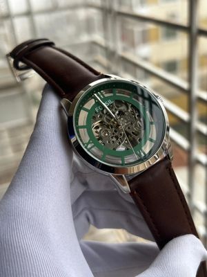 Fossil Auto Brown Belt Green Dial_img_0