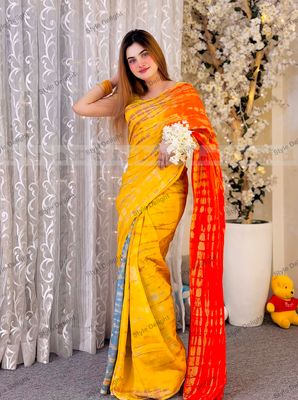 প্রিমিয়াম সিল্ক টাইডাই বাটিক শাড়ি_img_0