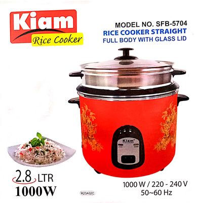 Kiam SFB-5704 2.8 Liter Stainless Steel + Non-Stick Double Pot Rice Cooker_img_0