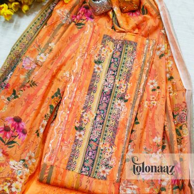 Mashaal Cotton 3 Piece (Orange)_img_1
