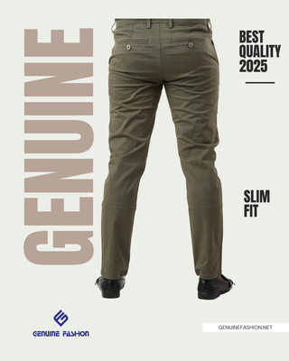 MEN'S SLIM FIT CHINO - OLIVE_img_1