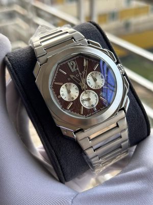 Bvlgari Chain Brown Waffle Dial White Sub_img_0