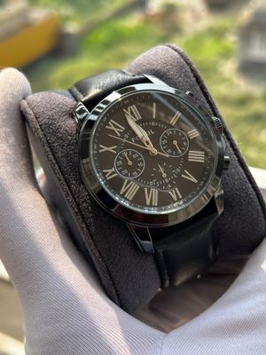 Fossil Q Full Black Silver Case White Digit_img_0