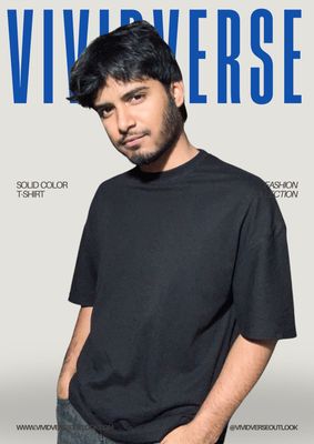 DROP SHOULDER T-Shirt   (NAVY BLUE)_img_0