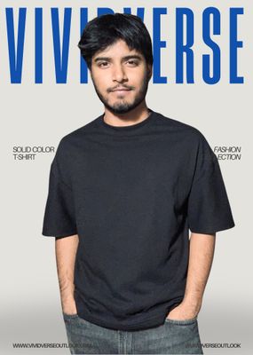 DROP SHOULDER T-Shirt   (NAVY BLUE)_img_1