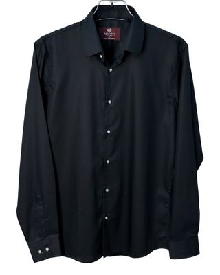 Solid Black Casual Shirt for Men_img_1