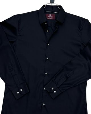 Solid Black Casual Shirt for Men_img_2