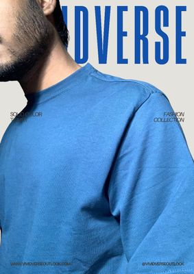 DROP SHOULDER Solid color T-Shirt_img_3