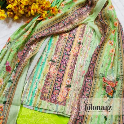 Mashaal Cotton 3 Piece (Green)_img_1