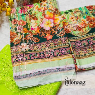 Mashaal Cotton 3 Piece (Green)_img_2