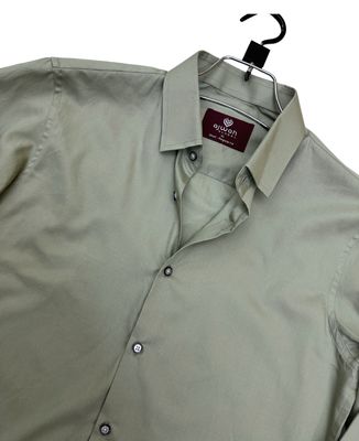 Solid Olive Green Shirt – Minimal Style_img_0