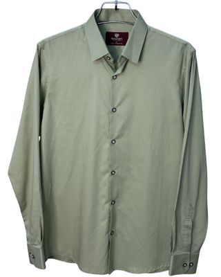 Solid Olive Green Shirt – Minimal Style_img_1