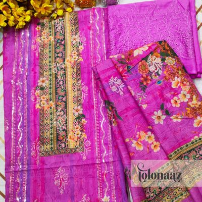 Mashaal Cotton 3 Piece (Purple)_img_1