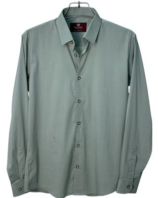 Men’s Sage Green Solid Shirt_img_1