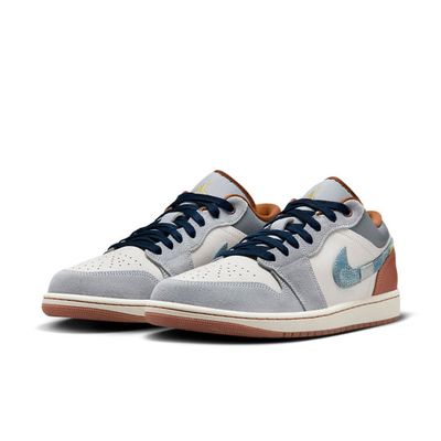 Air Jordan 1 Low SE 'Phantom Repaired Denim Swoosh'(1:1)_img_3