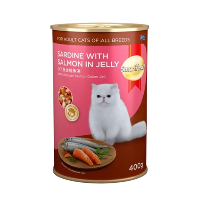 SmartHeart Adult Cat Food Sardine & Salmon In Jelly (Can)_img_0