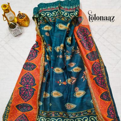 Mashaal Elegant Cotton 3piece (Dark Blue)_img_1