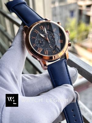 FOSSIL Q BLUE BELT ROSE GOLD CASE BLUE DIAL_img_0
