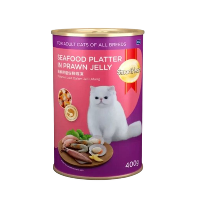 SmartHeart Adult Cat Food Seafood Platter Prawn Jelly (Can)_img_0