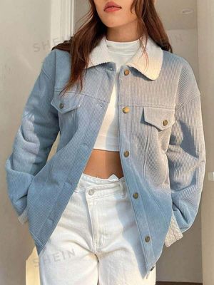 Long corduroy jacket Sky Blue_img_0