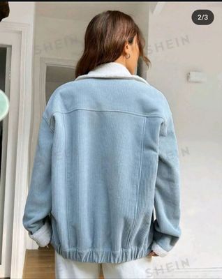 Long corduroy jacket Sky Blue_img_1