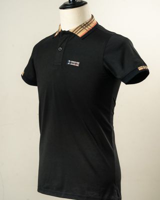 BB 12 Jaquard Collar Premium Polo Black_img_0