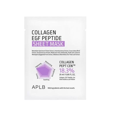 APLB Collagen EGF Peptide Sheet Mask – 25ML_img_0