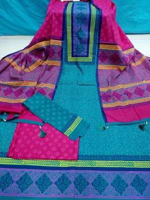 VIP Block Print Unstitch Three Piece_img_2