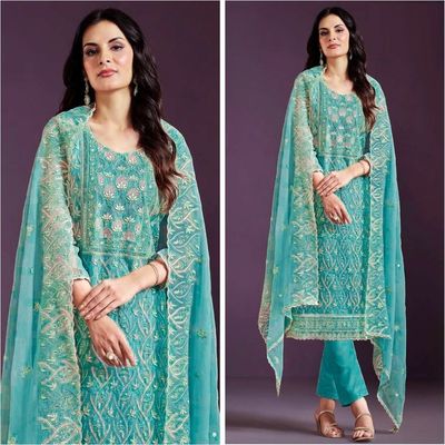 Semi –Embroidery & Sequence Work Party dress_img_12