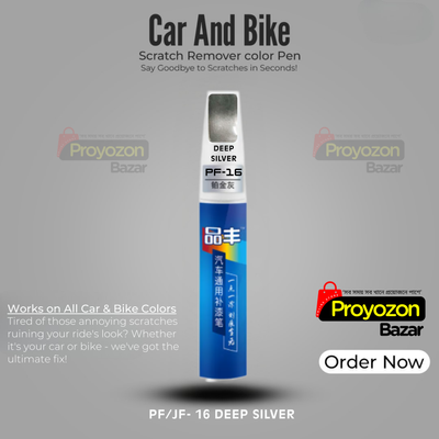 Deep Silver Color Car And Bike Scratch Repair Color Pen._img_1