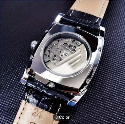 AOKULASIC Men's Vintage Automatic Tourbillon Skeleton Watch_img_4