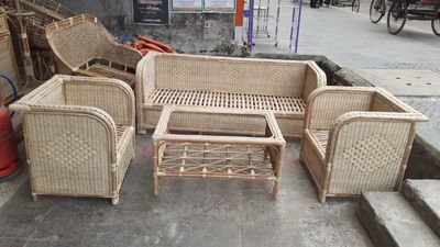 Burmese Rattan Sofa Set with Table_img_0