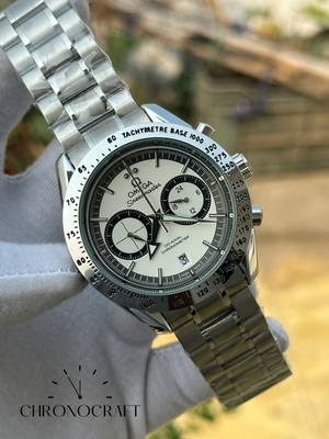 Omega Speedmaster Broad Arrow Two-Chrono Chronograph White dial AA_img_0
