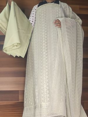 Indian Barish Georget Fabrics Three piece | Unstitched_img_2