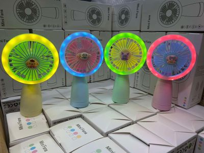 Beautiful Fan With Light Alhamdulillah All 4 Colours are available In stock 💛Yellow💗Pink💚Paste💙Blue_img_0