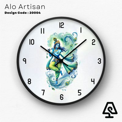 Flute Krishna Theme Wall Clock_img_0