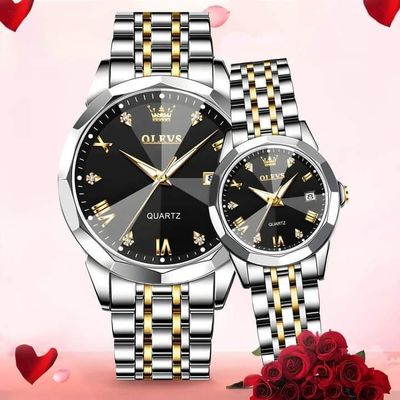 Olievs Stainless Steel fashionable Couple watches +1pcs chain cutter+ 2 pcs battery_img_3