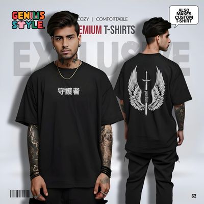 Guardian Angel Premium Drop Shoulder T-shirt - 52