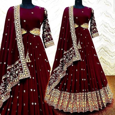 Semi –Embroidery & Sequence Work Party dress_img_0