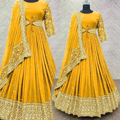 Semi –Embroidery & Sequence Work Party dress_img_5