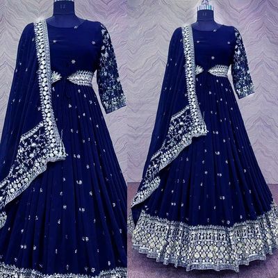 Semi –Embroidery & Sequence Work Party dress_img_6