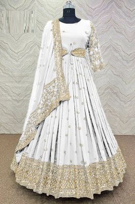 Semi –Embroidery & Sequence Work Party dress_img_7