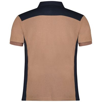 Polo Shirt, Taupe Embroidered Prints and Badge_img_1