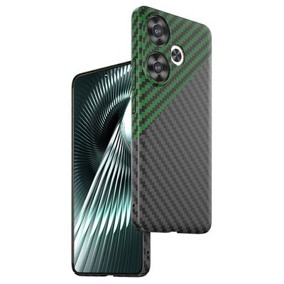 Redmi Turbo3 mobile phone case carbon fiber texture ultra-thin skin-feel PC contrast color fine hole Redmi K70 protective cover_img_4