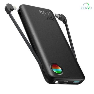 Joyroom JR-L014 22.5W 10000mAh Power Bank with Dual Cables – Black_img_0