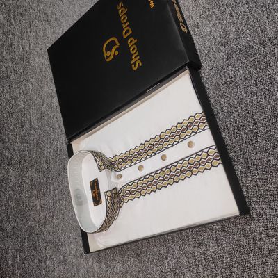 Elite embroidered white panjabi code:410_img_1