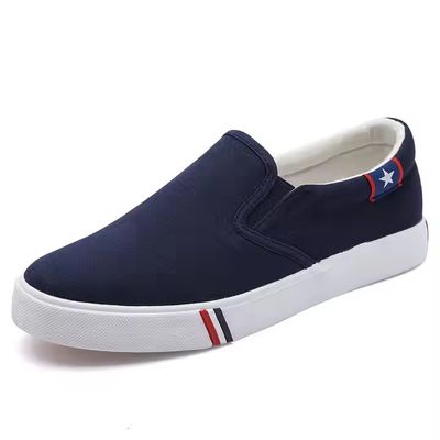 Men’s High Quality Slip-On Canvas Shoes – Lightweight, Breathable, Anti-Slip | White, Black, Navy, Denim_img_0