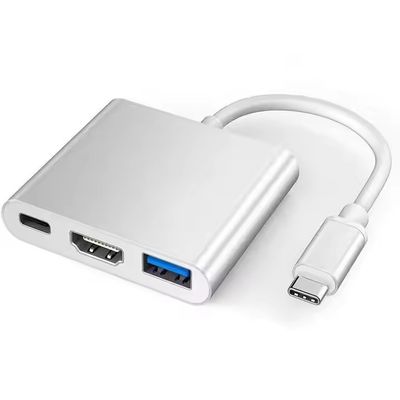 3-in-1 USB-C Hub with 4K HDMI, USB 3.0, Type-C Adapter – 5Gbps Data Transfer, Metal Case_img_0